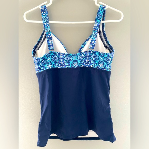 Never Worn Lands’ End Navy/Floral Tankini - Picture 2 of 7